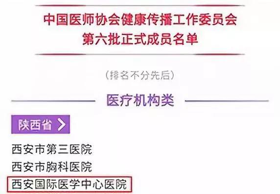 喜訊！西安國際醫(yī)學中心醫(yī)院成為中國醫(yī)師協(xié)會健康傳播工作委員會新成員！